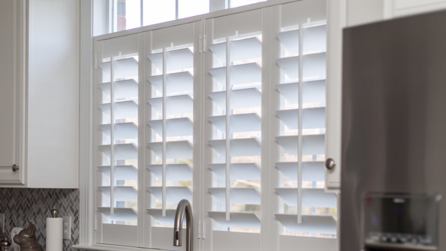 Plantation shutters window treatments